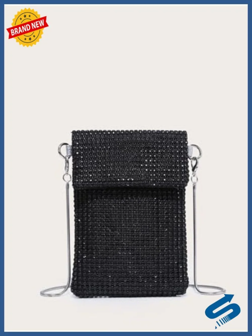 Glitter Rhinestone Sequin Evening Bag Crossbody Purse Wedding Handbag